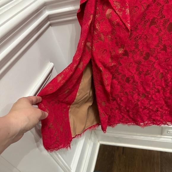 BCBGMaxAzria Alexandra Women’s Rio Red Strapless Lace Dress size 8 NWOT - Picture 15 of 15